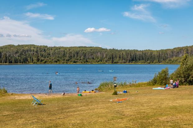 The lake at Spring Lake Campground.