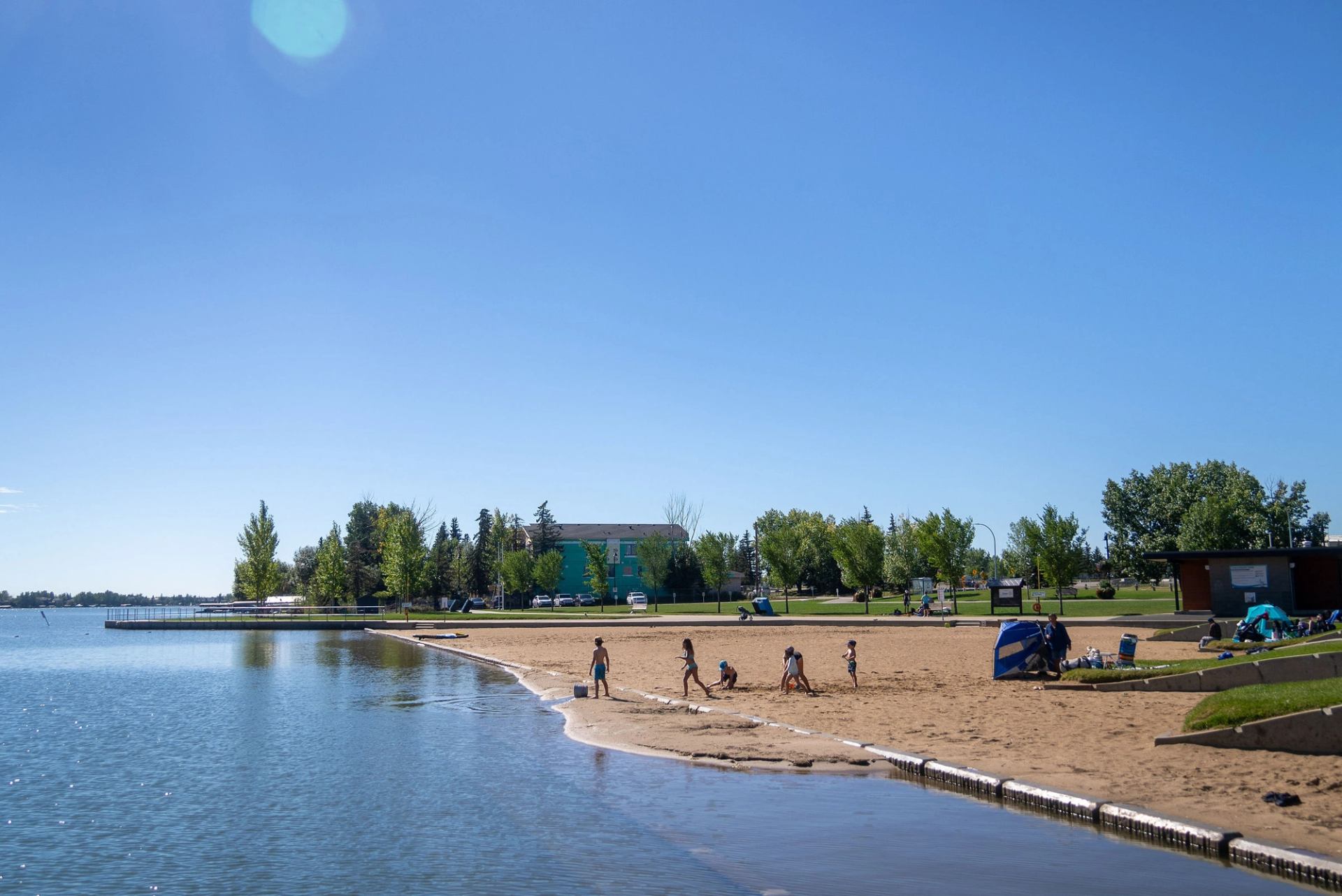 Beach on Chestermere Lake.