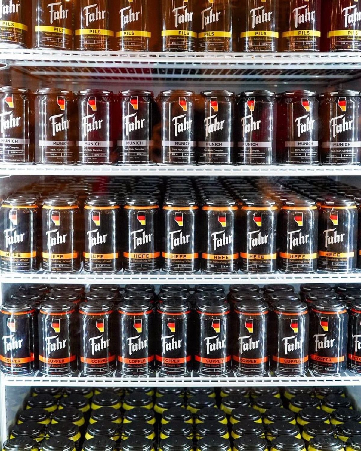 A cooler full of Fahr brews.