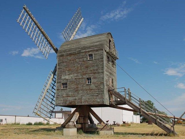 The windmill site at the Etzikom Museum and Historic Windmill Center.