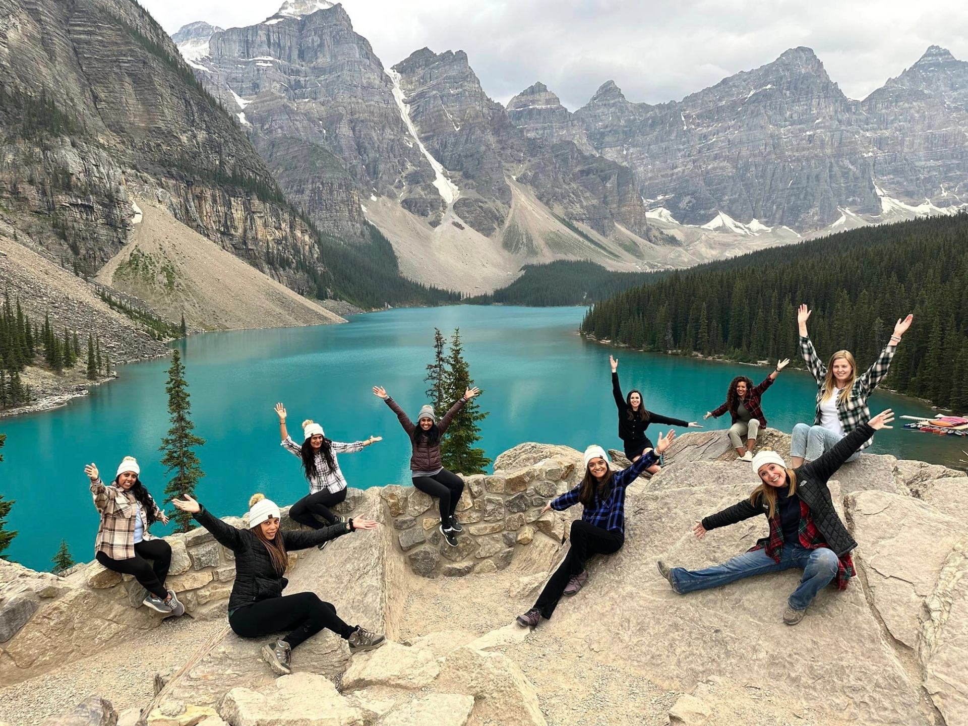 Bachelorette trip to Moraine Lake