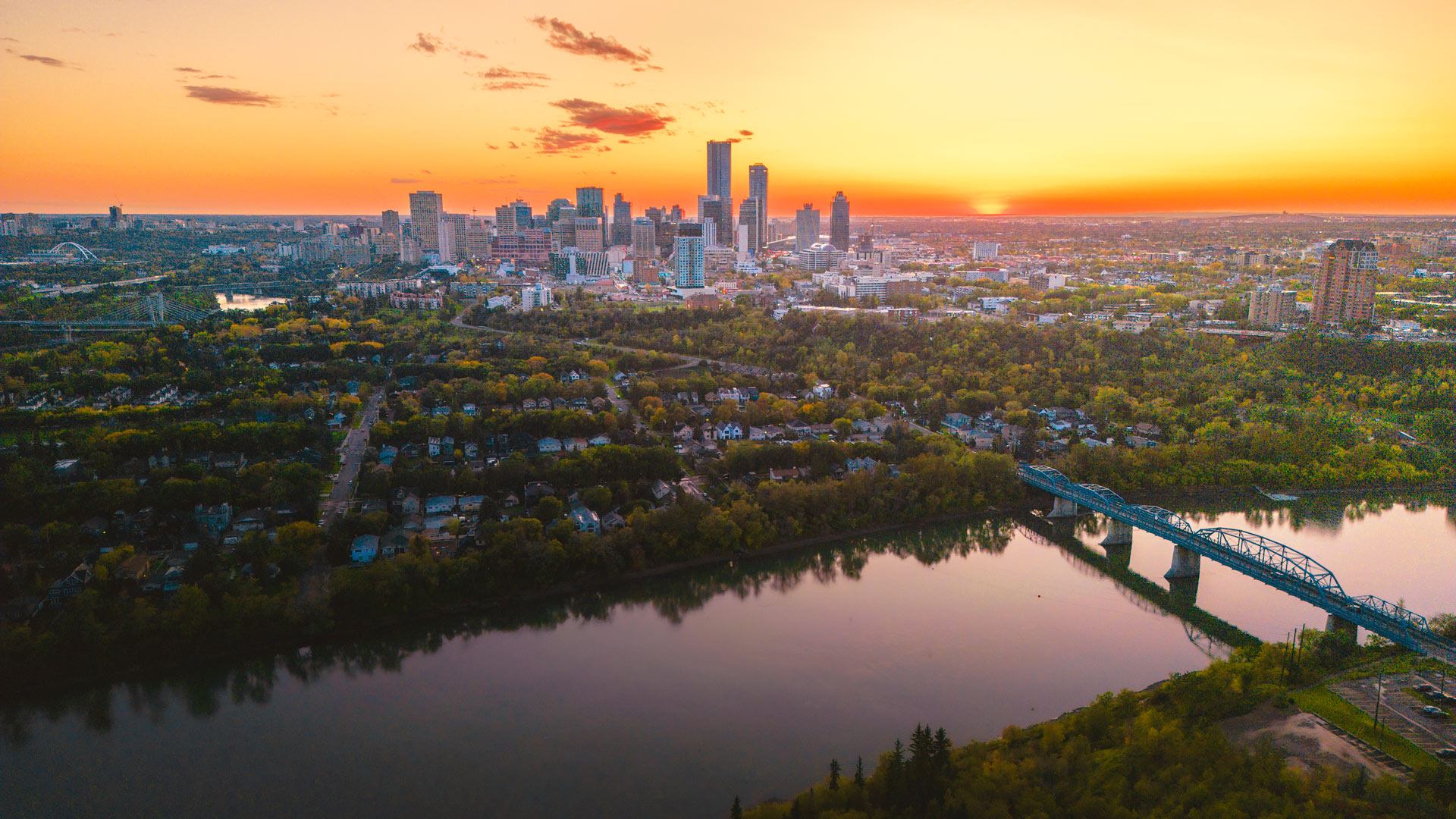 Edmonton at sunset