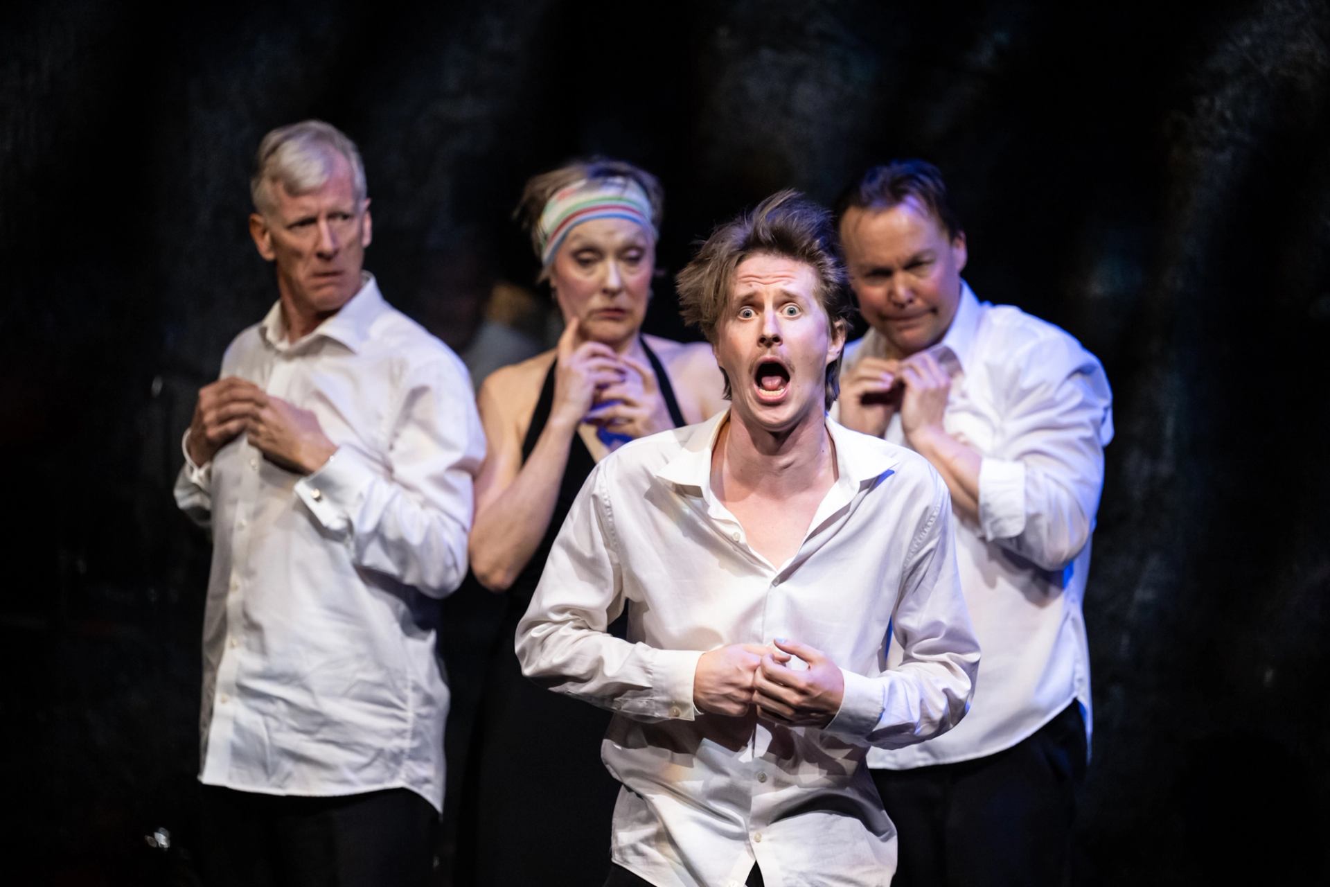 Cast of Dream Machine perform on stage as part of the High Performance Rodeo.