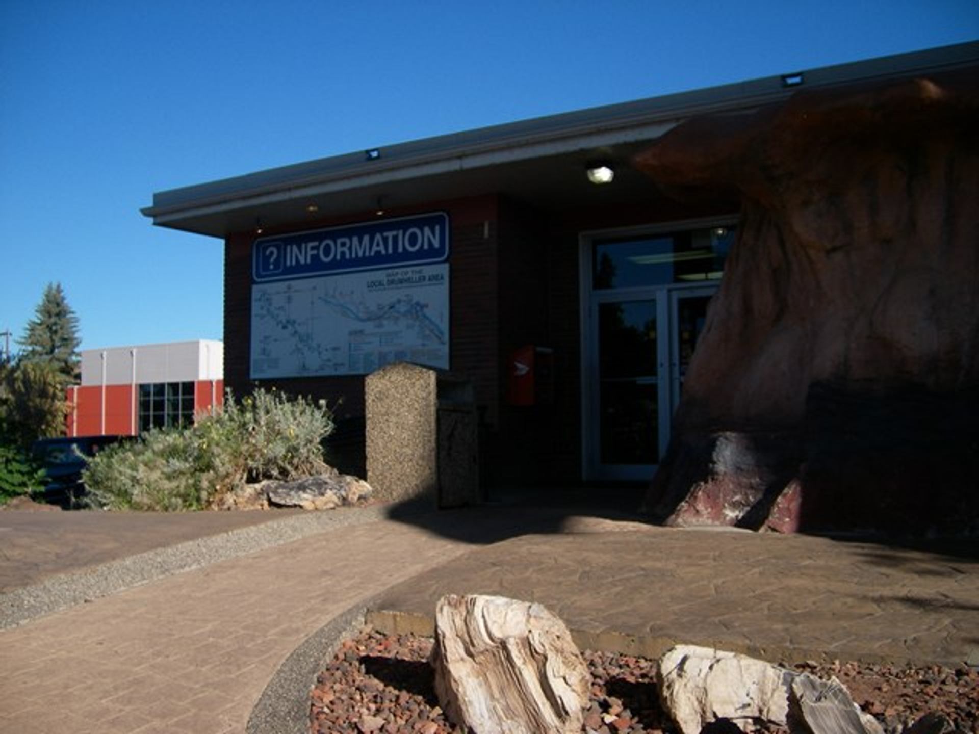 Exterior of the Drumheller Visitor Information Centre.