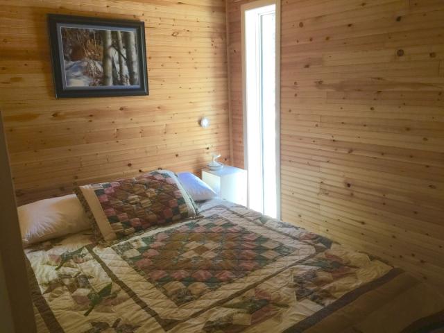 A bedroom at the Sheep Creek Back Country Lodge.