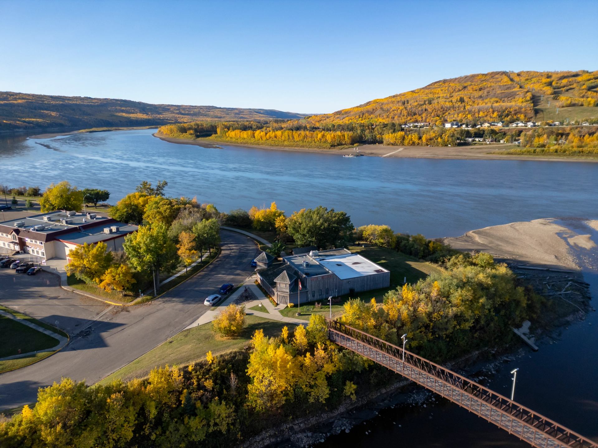 Exterior of the Peace River Museum Archives and Mackenzie Centre.