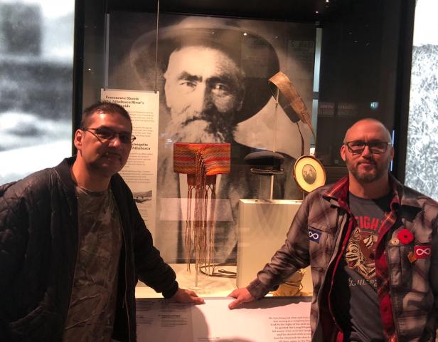 Famous Métis Buffalo Hunter and River man Louison (Captain Shot) Fossenuve and his grandsons. (Royal Alberta Museum)