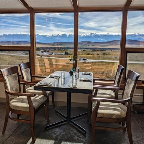 Dining room at the Longview Steakhouse.