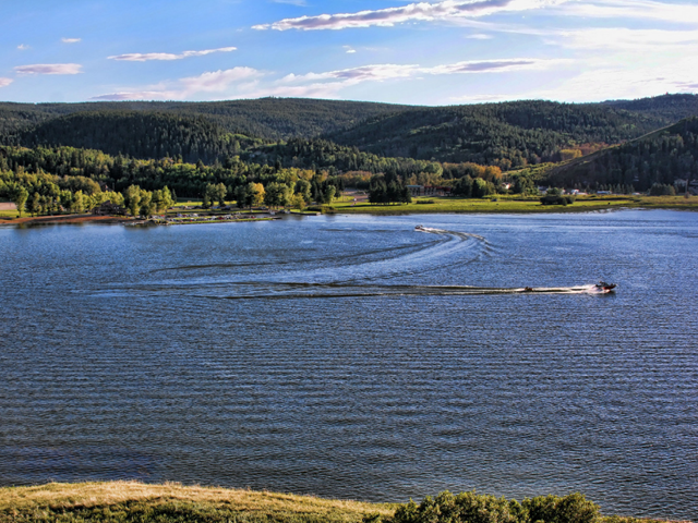 A scenic shot of lake near Elkwater Campground..