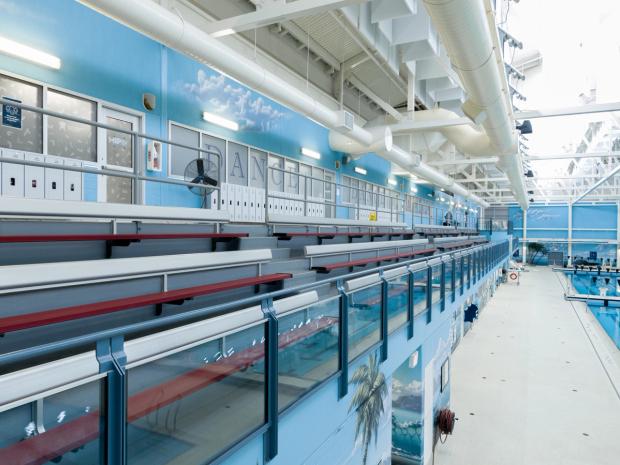 The pool viewing area at the Aquatic Centre.