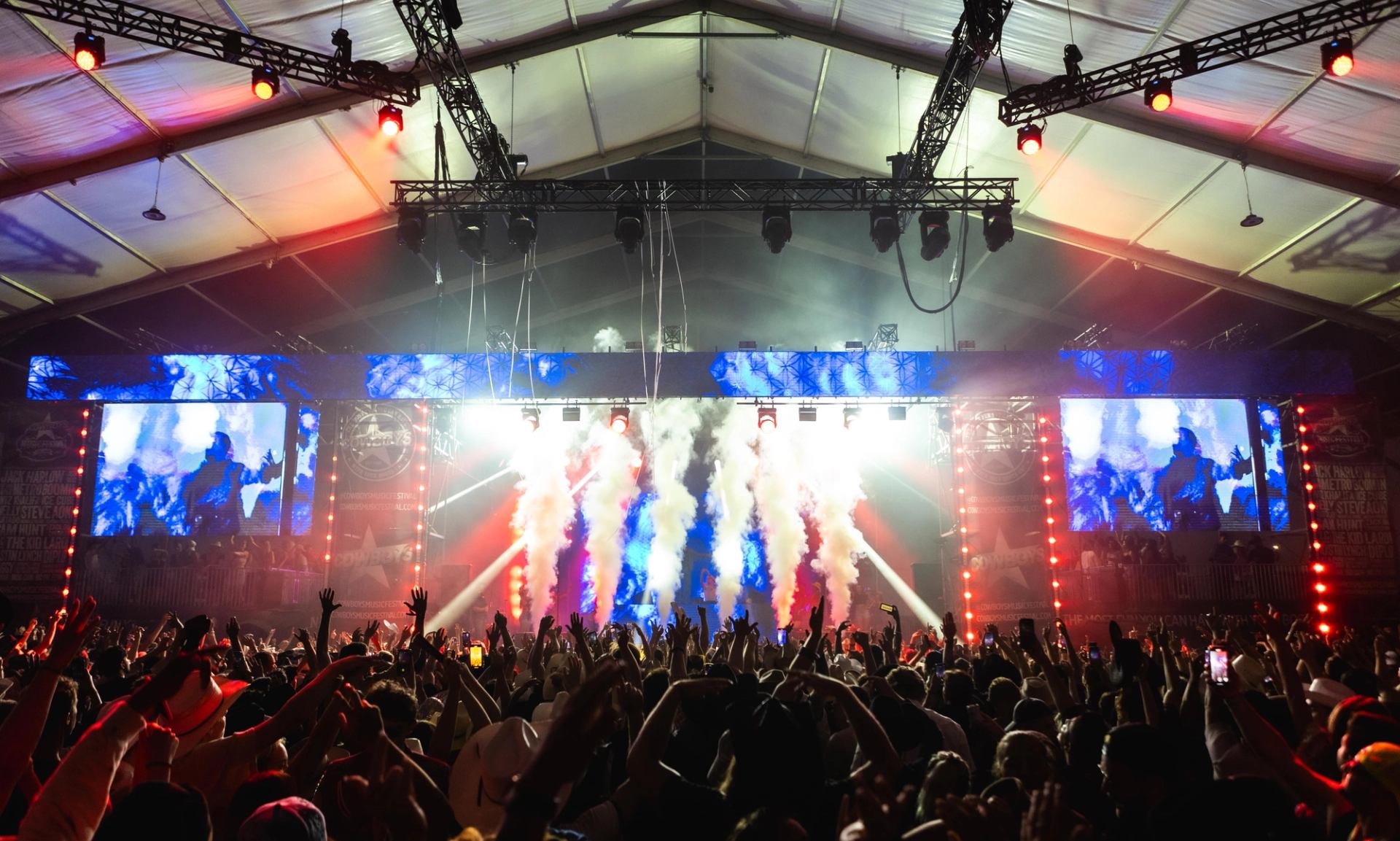 Concert goers at Cowboys Music Festival