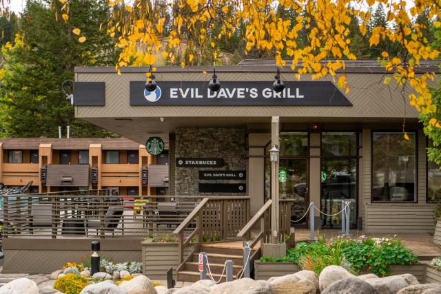 Exterior of Evil Dave's Grill.