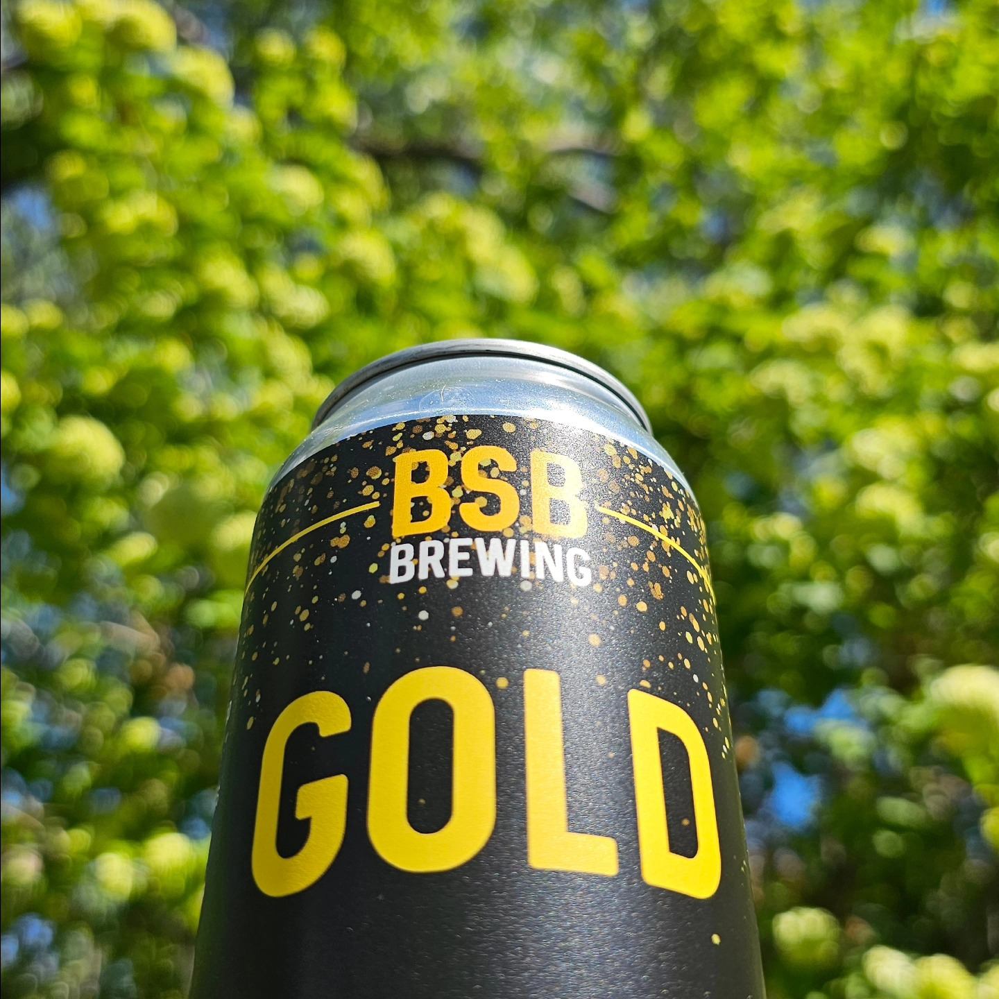 A can of BSB Brewing Gold beer
