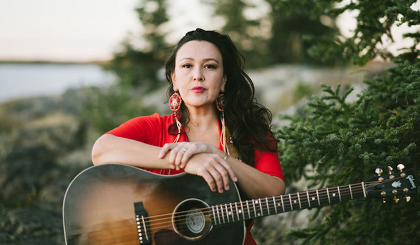 Leela Gilday with her guitar