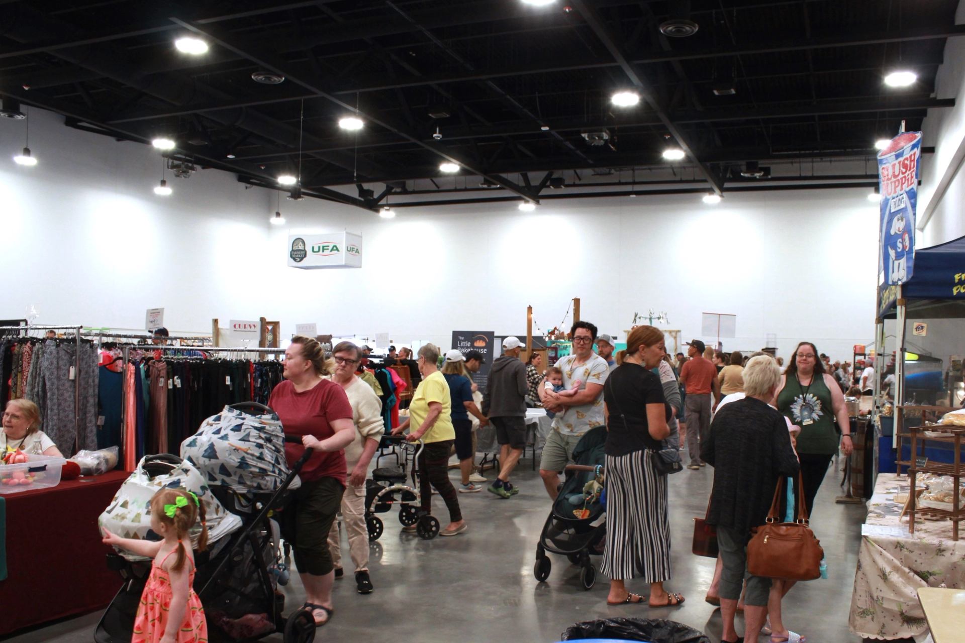 Interior of the farmers' market.