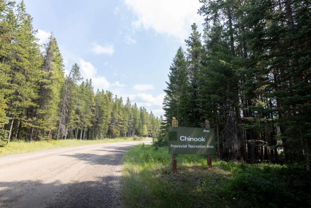 The sign at Chinook Campground.