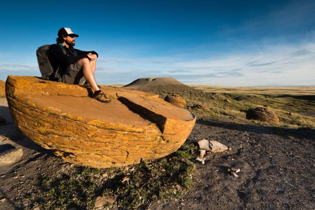 Scenic landscape shot of Red Rock Coulee.