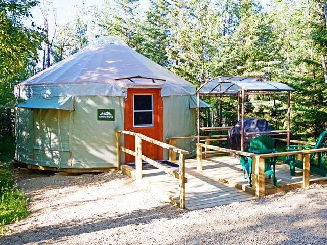 A yurt at the park