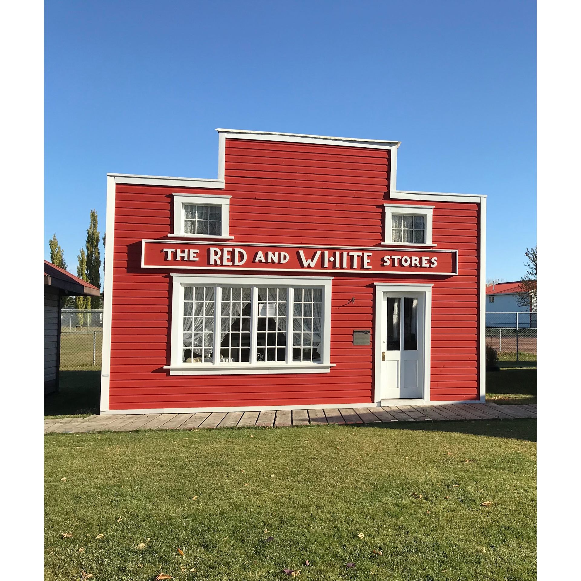 The original Red and White Store in Alberta Beach was demolished.  This store is the only building that is not original.