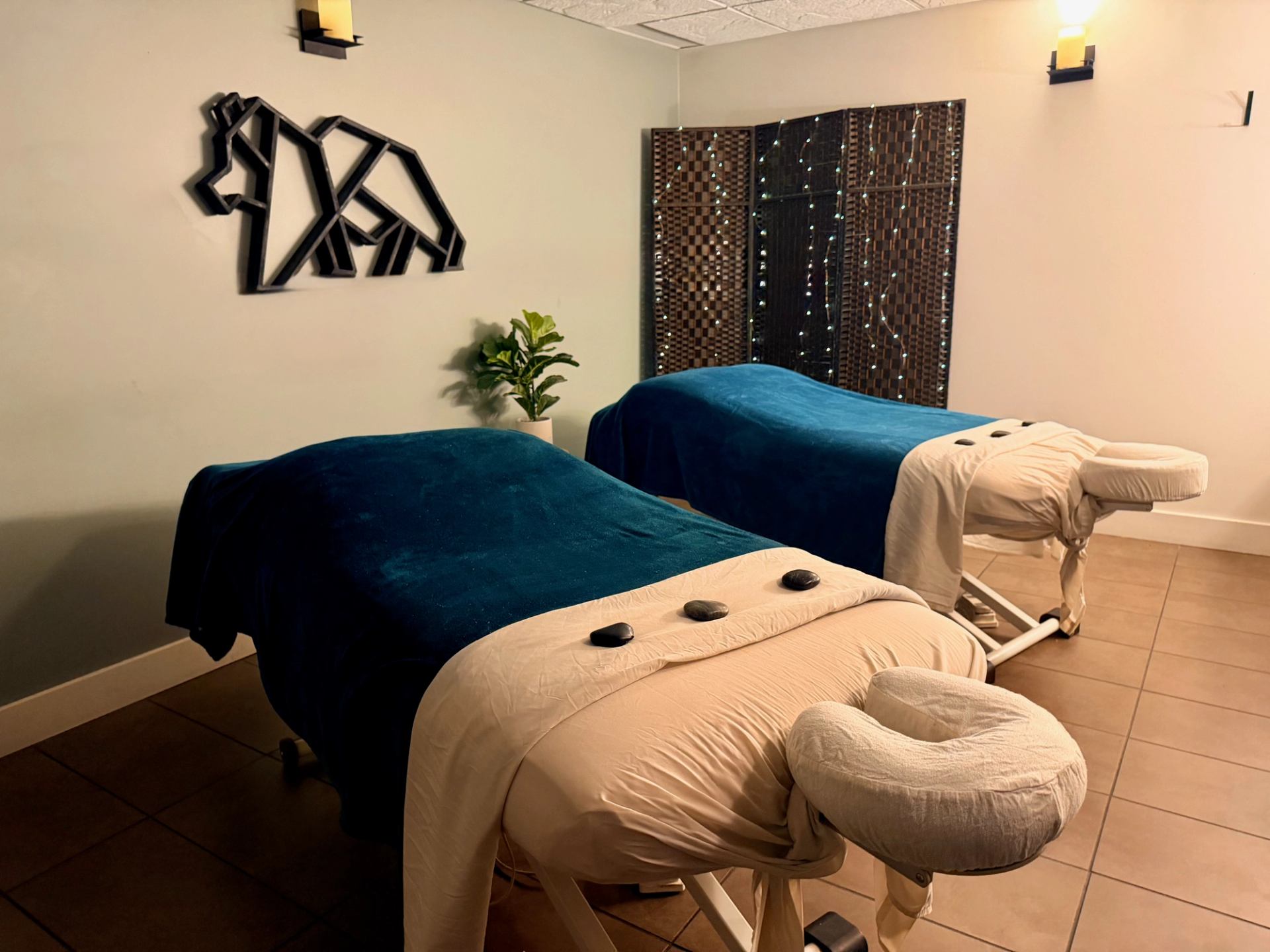 Spacious couples massage rooms at Bodhi Canmore spa
