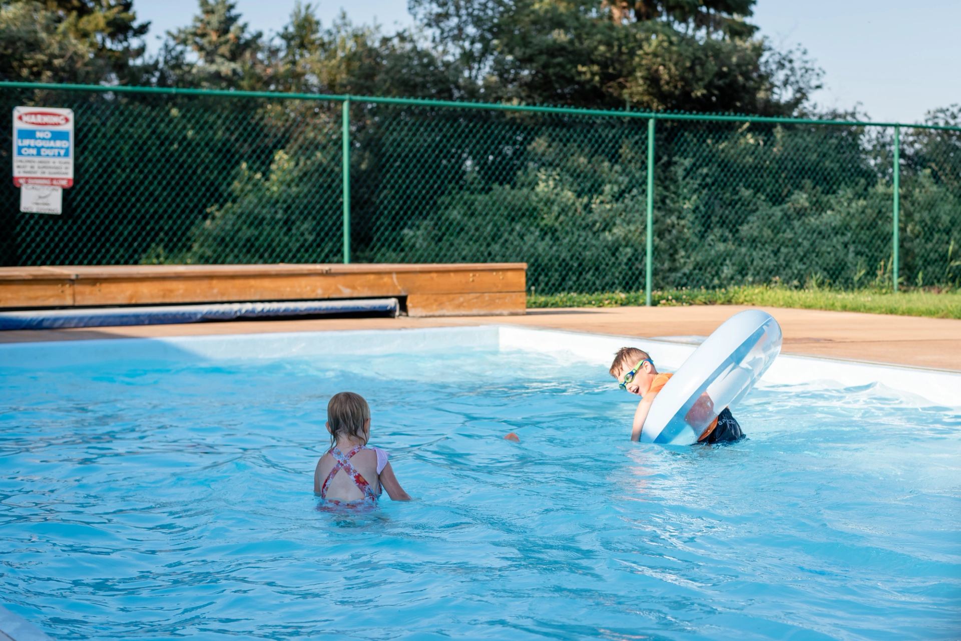 The wading pool on site is a nice shallow pool for children.