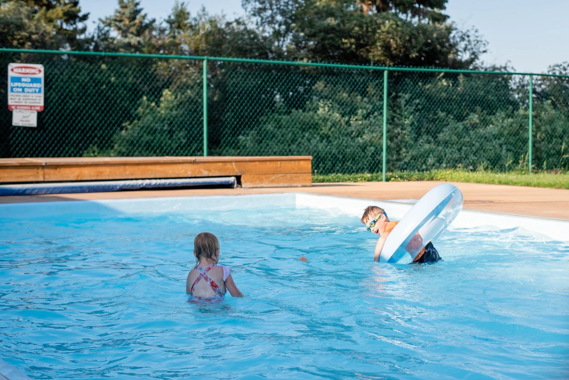 The wading pool on site is a nice shallow pool for children.