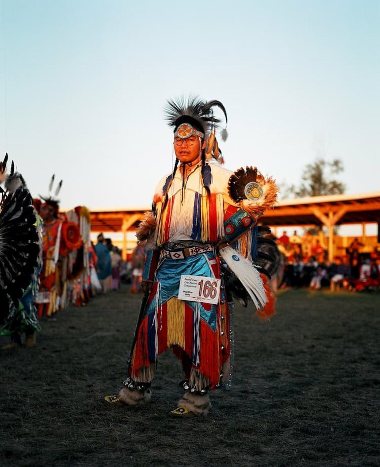 Dancer in beadwork regalia at the Beaver Lake Cree Nation Annual Pow-wow
