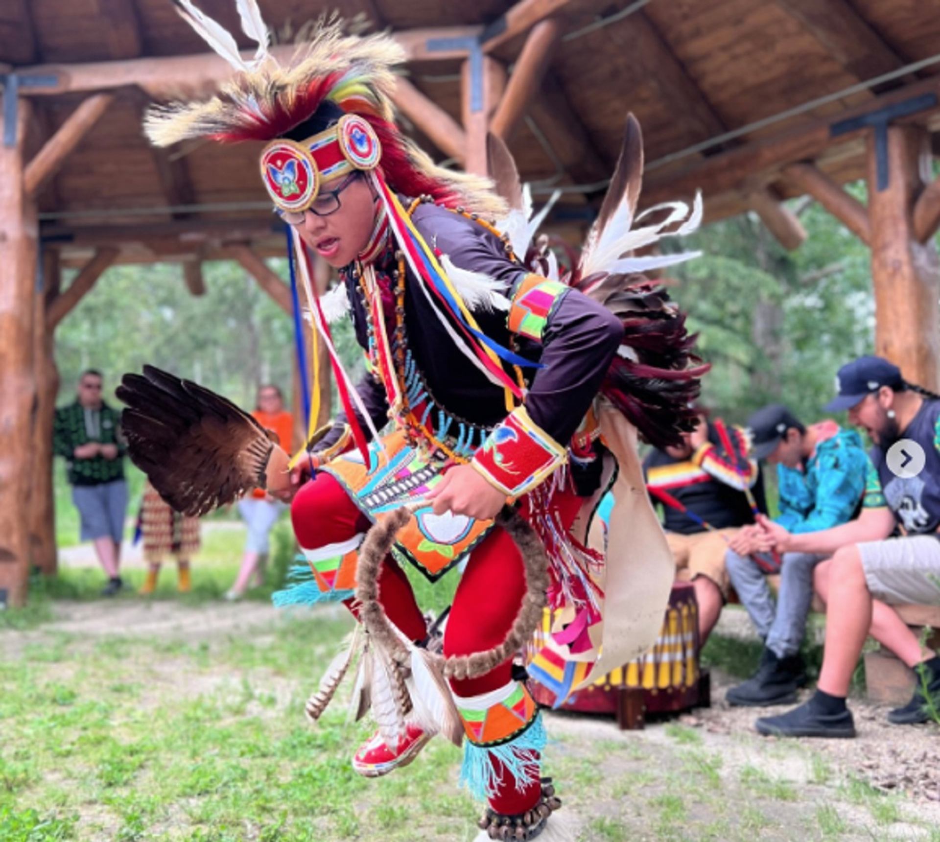 A person performing tradional dance