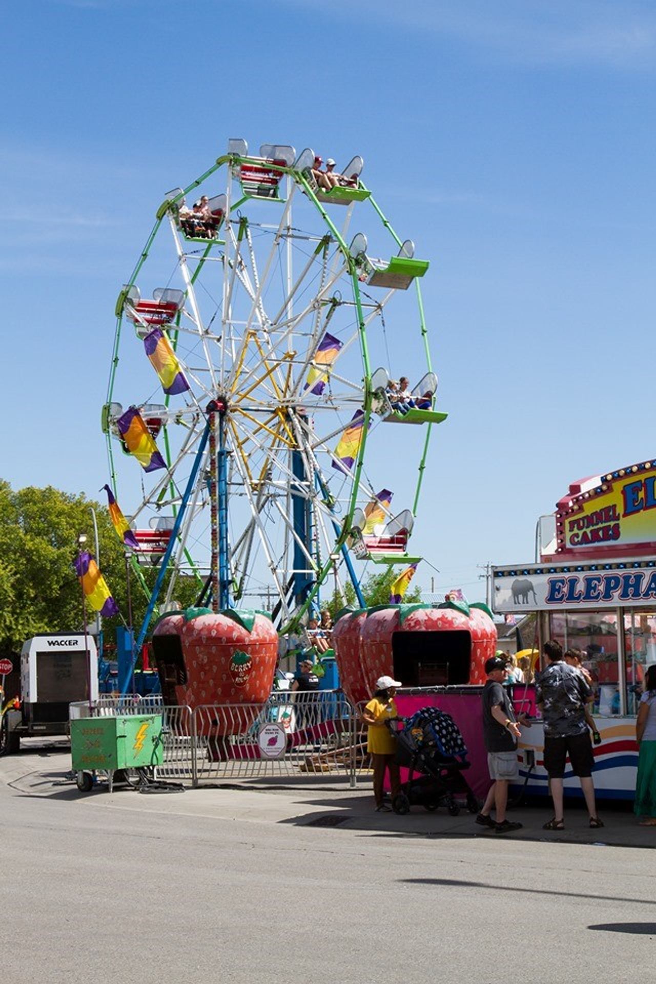 Taber Cornfest midway and festival grounds