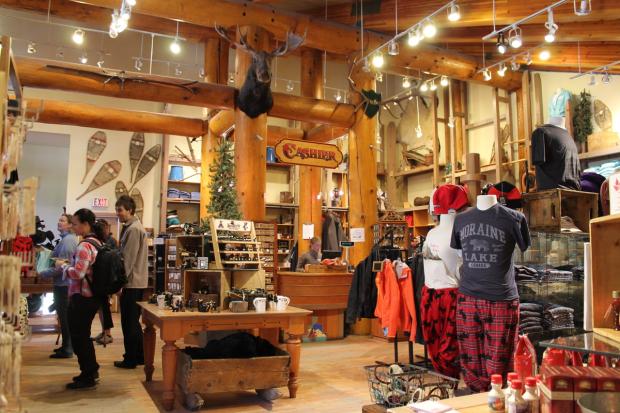 Gift shop at the Moraine Lake Lodge in Banff National Park.