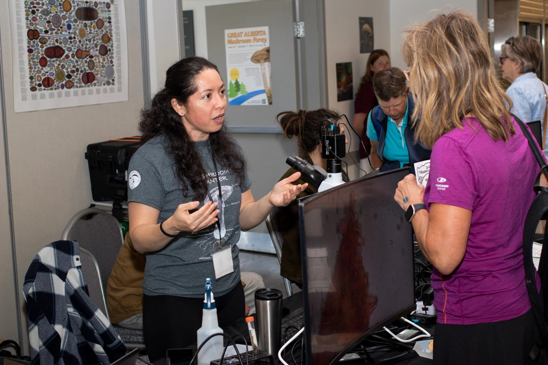 Mushrooms under the microscope display