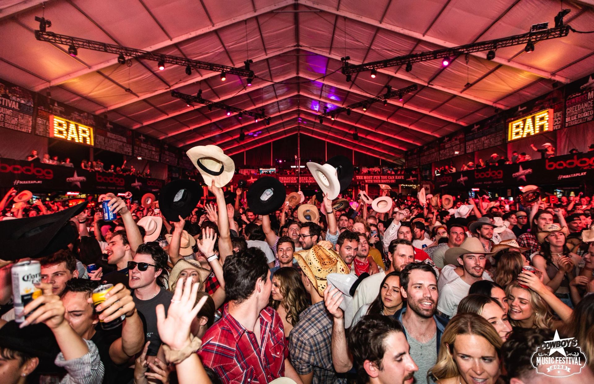 Concert goers at Cowboys Music Festival