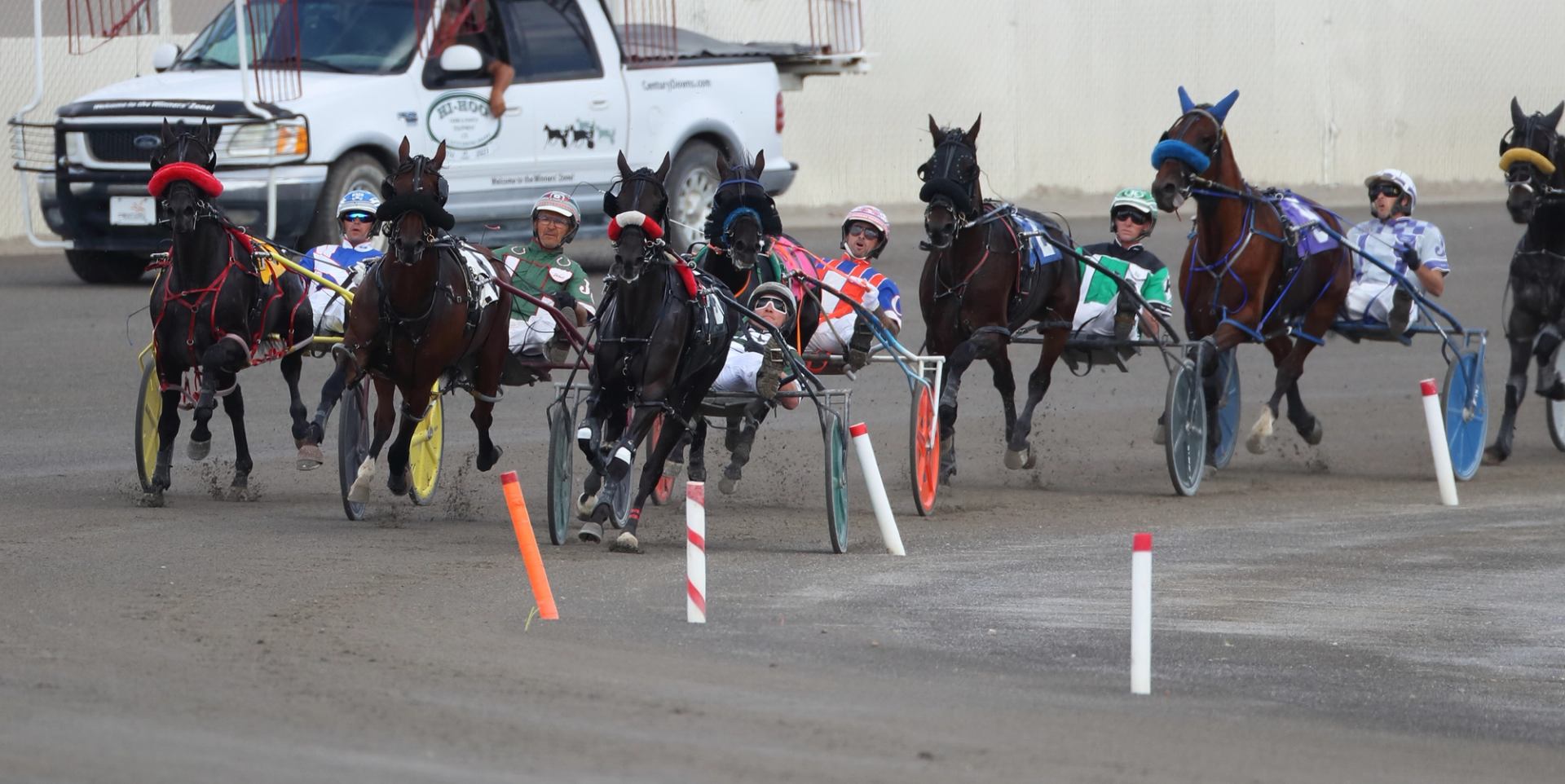 Harness racers compete on the track at Libations Fest