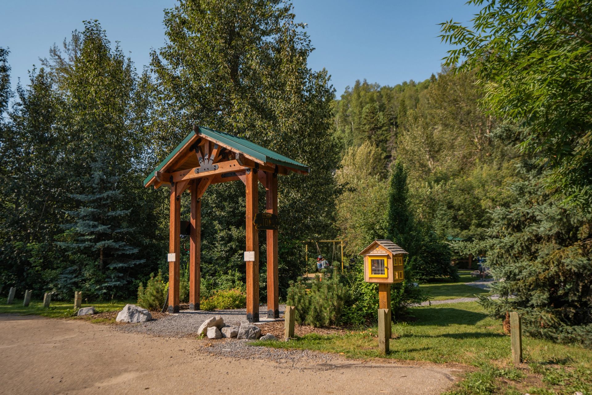 Trailhead at Devon Lions Campground.