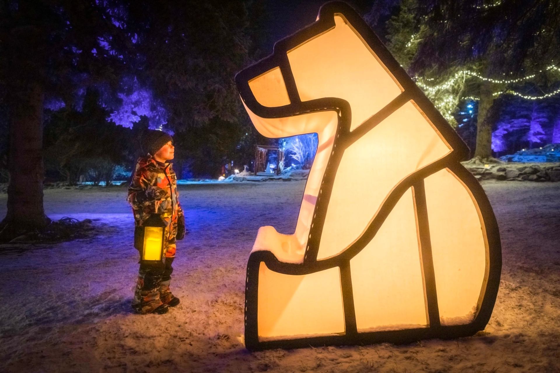 Visitors experiencing the event In Search of Christmas Spirit