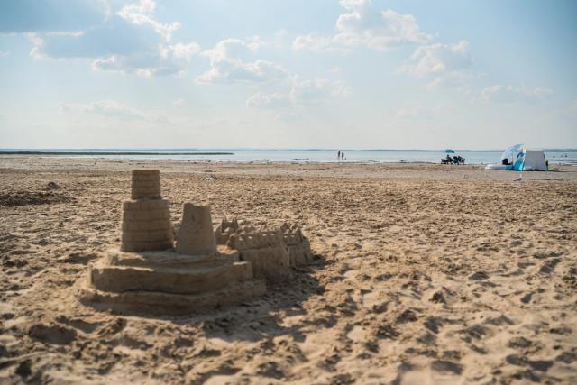 Beach at Ol' MacDonald's Resort.