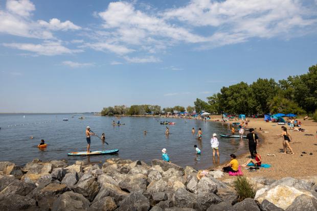 A beach at Kinbrook Island Campground.