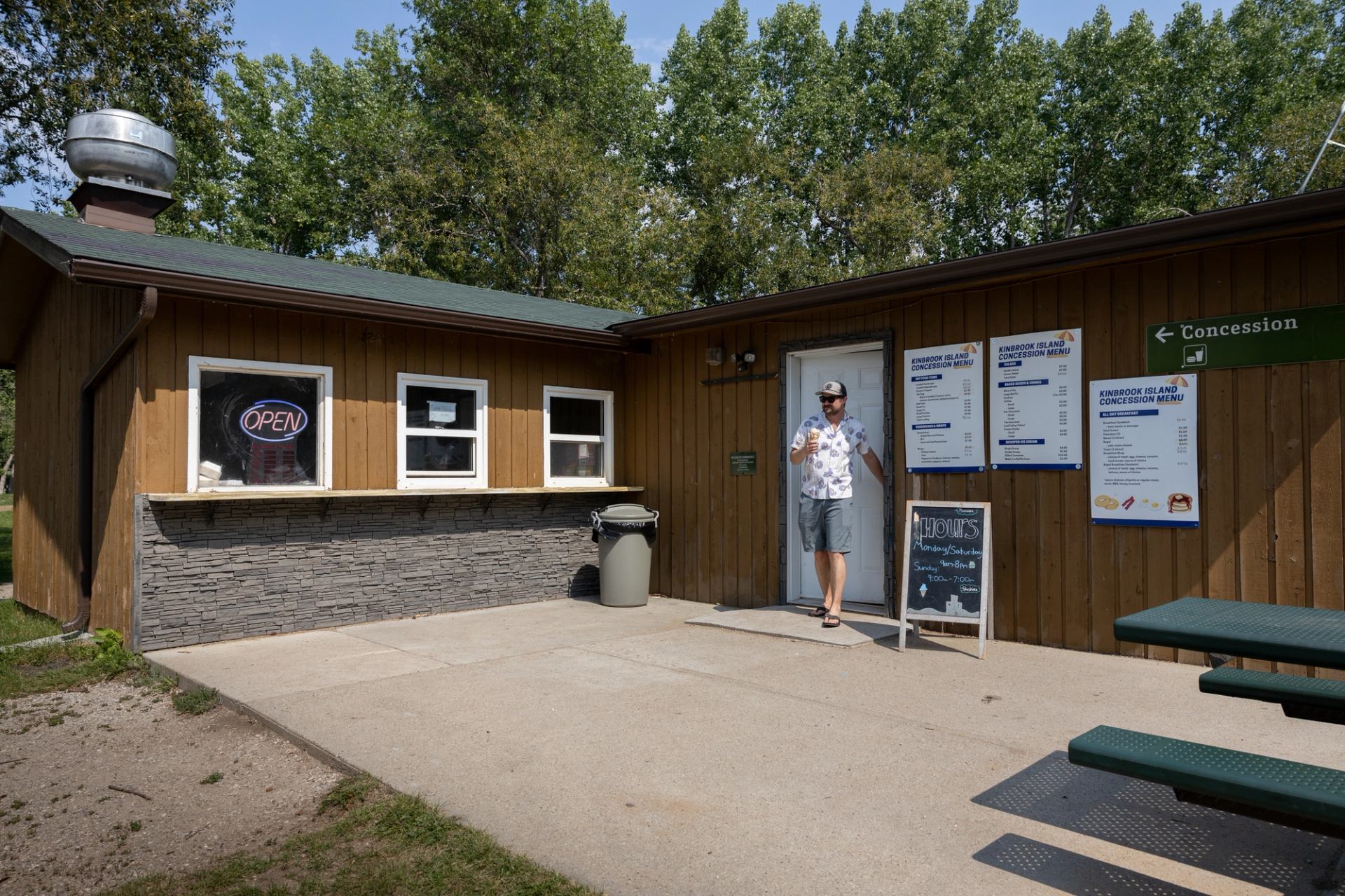 The beach concession at Kinbrook Island Provincial Park