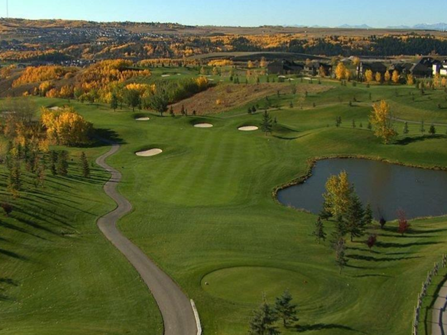 Aerial view of the golf course