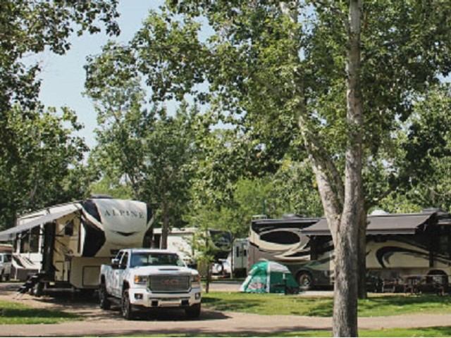 Camper on the campsites