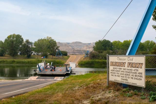 Sign at Bleriot Ferry.