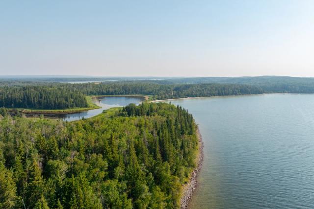 Scenic view at Cold Lake Provincial Park Campground.