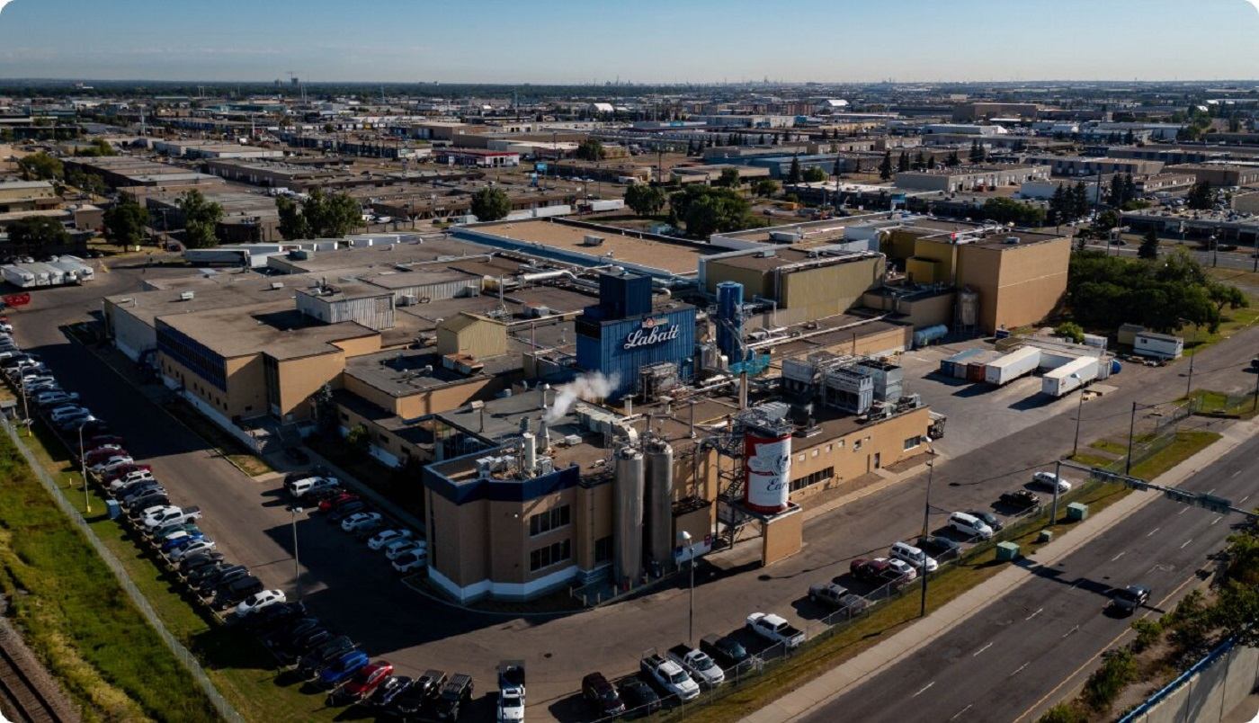 Exterior of Labatt Brewery in Edmonton