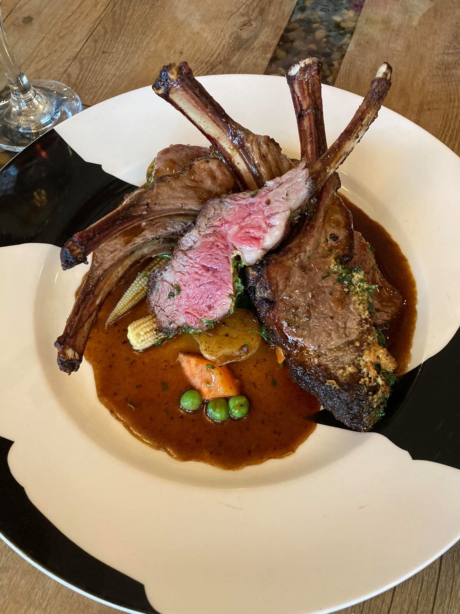 Steak entrée at the Longview Steakhouse in Alberta.