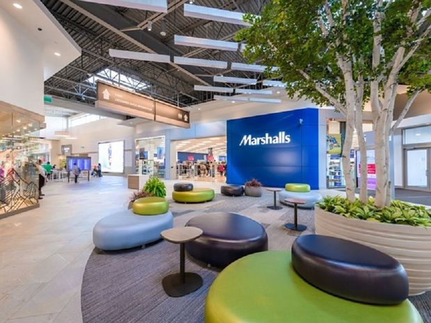 The interior of the Premium Outlet Collection at the Edmonton International Airport.