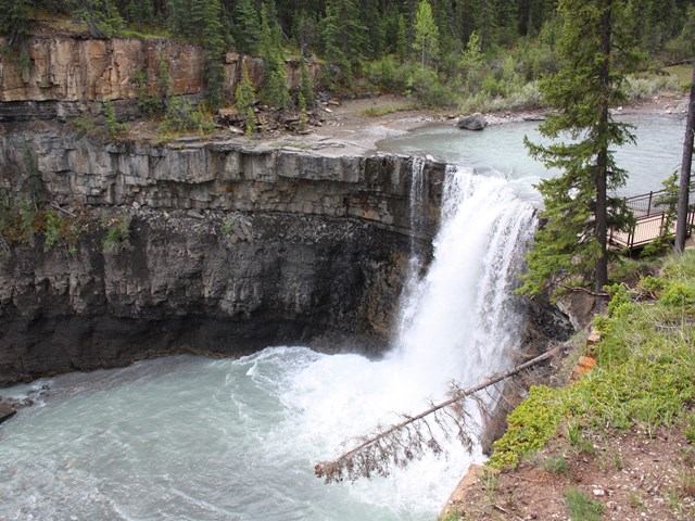 The waterfalls at Crescent Falls Campground