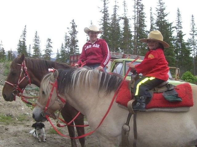 riding horse on Canada day