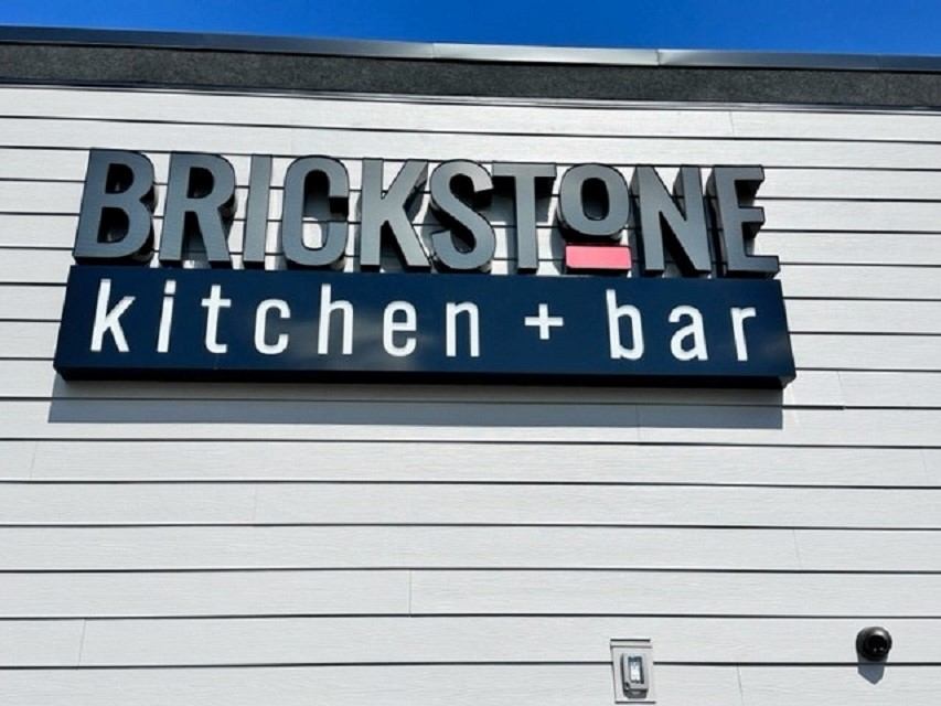 The signage at Brickstone Kitchen + Bar