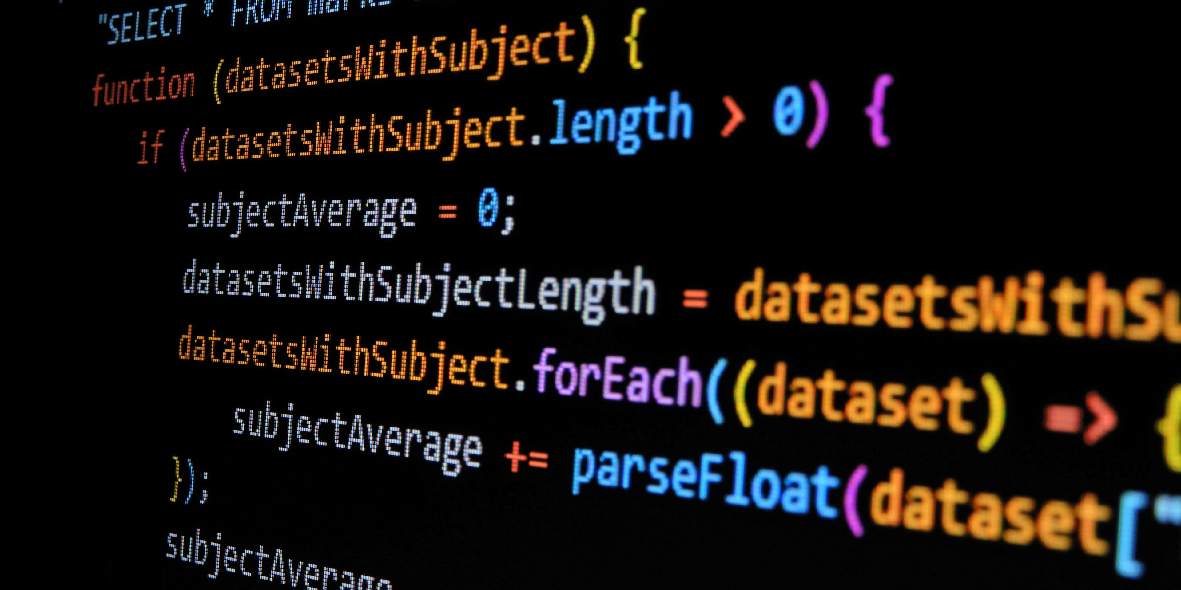 a close up of a computer screen with a bunch of code on it