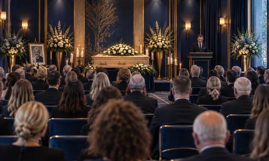 Plechtigheid in ruime zaal
